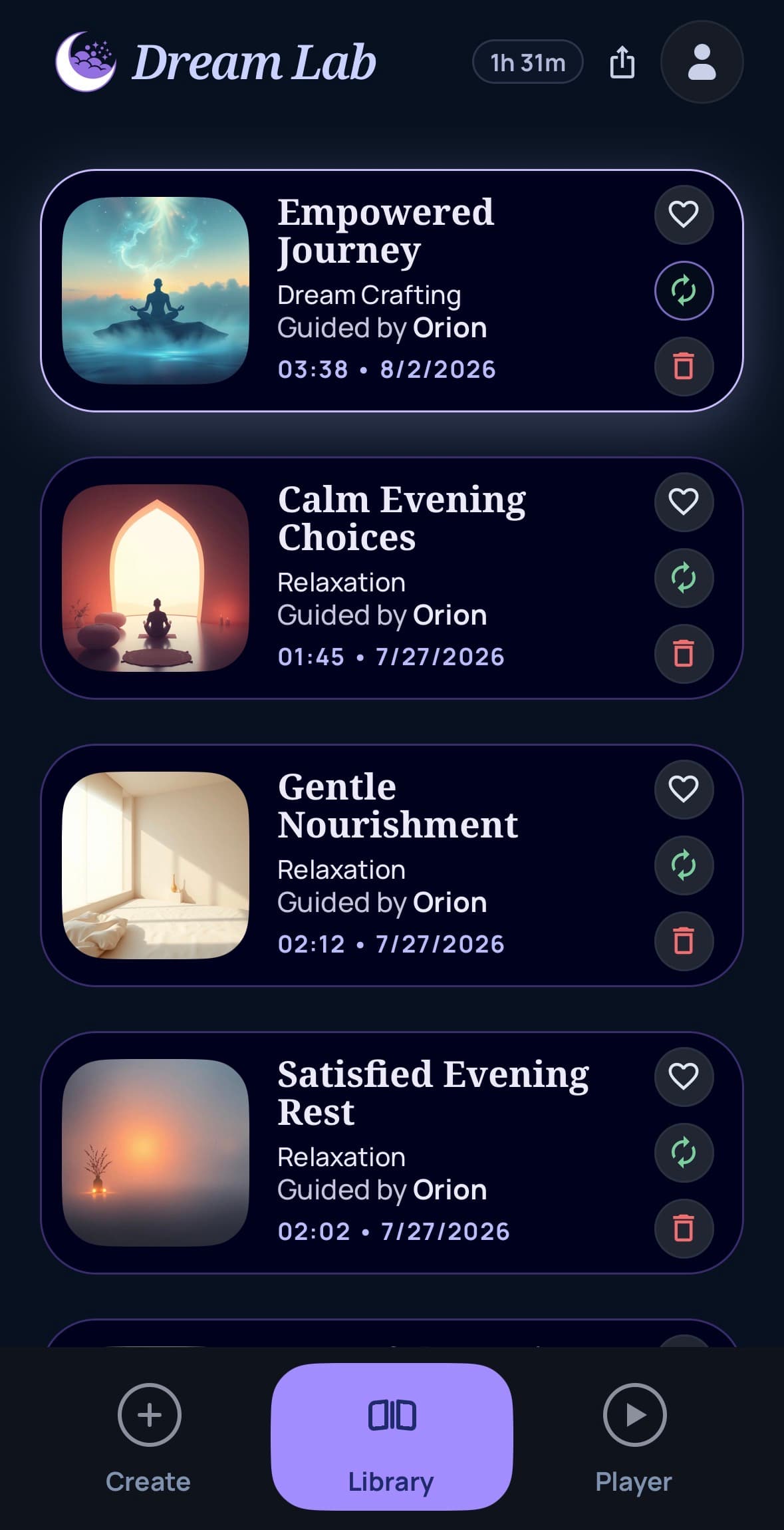 Saved Drift Guides in the Dream Lab library